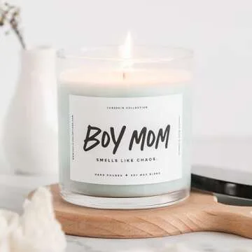 Boy Mom Candle - Relaxing Driftwood Scent for Moms