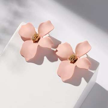 Boho Stud Earrings - Chic Floral Earrings for Women