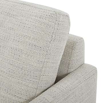 Amazon Brand - Rivet Contemporary Living Room Accent Chair with Wood Base, Ivory, 34.6"