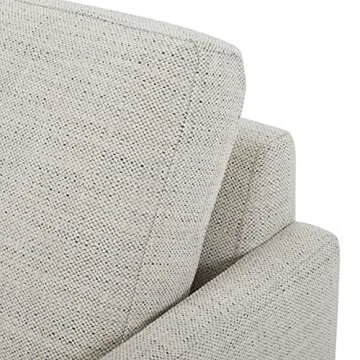 Amazon Brand - Rivet Contemporary Living Room Accent Chair with Wood Base, Ivory, 34.6"