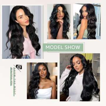 VKVL 28 Inch Body Wave Lace Front Wig Human Hair Quality