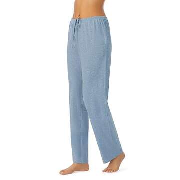 Nautica Womens Sleep Pants - Long Length, Breathable Pajama Bottoms - Cotton Knit Jersey Sleepwear a...