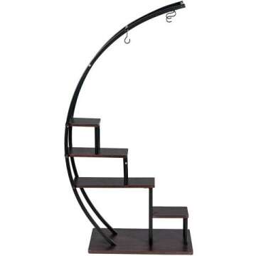 5 Tier Half Moon Shape Plant Stand Rack - 2 Pack