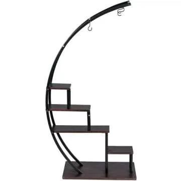 5 Tier Half Moon Shape Plant Stand Rack - 2 Pack