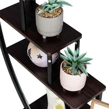 5 Tier Half Moon Shape Plant Stand Rack - 2 Pack