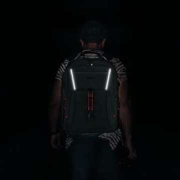 KROSER Travel Laptop Backpack 18.4 inch XXXL Computer Backpack Stylish College Backpack with RFID Pockets USB Charging Port REFLECTIVE STRIPS Water-Repellent Day pack for Business/Men