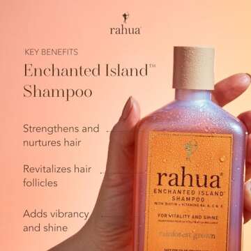 Rahua Enchanted Island Hair Shampoo with Biotin, 9.3 Fl Oz, Supports Strength, Hair Growth & Shine for All Hair Types, Vitamin C, E, A & B6, Coconut Guava Scent, Nourishing Hair Care for Men and Women