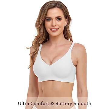 Vinfact Smooth Nursing Bras for Breastfeeding Seamless Maternity Bras for Pregnancy Wireless Bralett...
