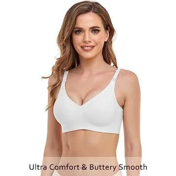 Vinfact Smooth Nursing Bras for Breastfeeding Seamless Maternity Bras for Pregnancy Wireless Bralett...
