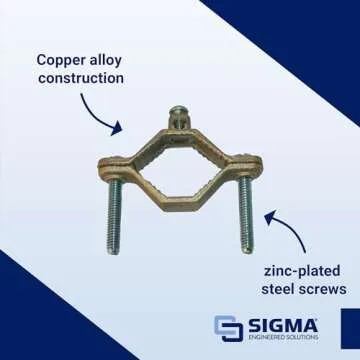 Sigma Electric Ground Clamp 1-1/4 to 2-Inch for Safe Grounding