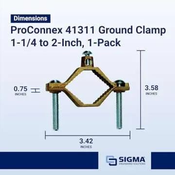 Sigma Electric Ground Clamp 1-1/4 to 2-Inch for Safe Grounding
