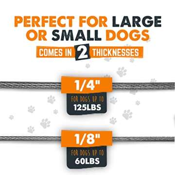 Mighty Paw Heavy Duty Dog Tie Out Cable - Durable, Weatherproof Freedom for Your Dog