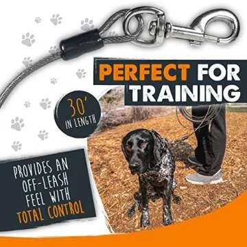Mighty Paw Heavy Duty Dog Tie Out Cable for All Dogs