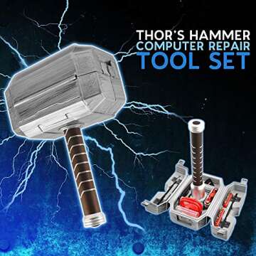 Marvel Mighty Thor Hammer Flashlight & Electronics 28 Piece Tool Kit With Wrench