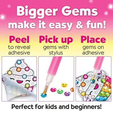 Creativity for Kids Big Gem Diamond Painting Kit: Sweets Stickers and Suncatchers - Diamond Art for ...