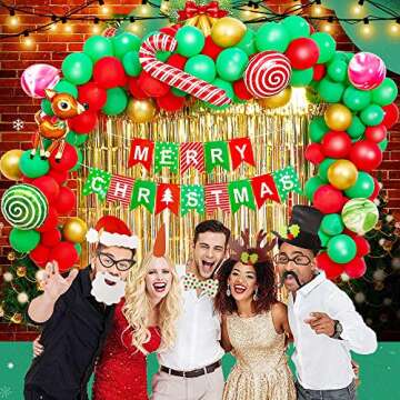 Festive Christmas Balloon Garland Arch Kit for Celebrations