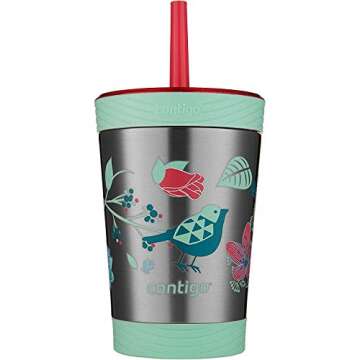 Contigo Kids Spill-Proof Tumbler with Straw & Leak-Proof Lid, 12oz Vacuum-Insulated Stainless Steel ...