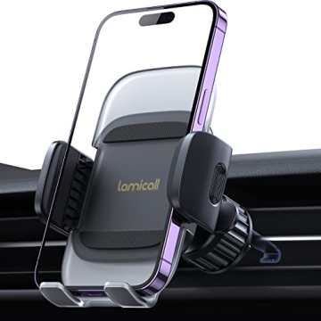 Lamicall Car Phone Holder Vent - Upgraded Spring Loaded Hook [Big Phone Friendly] Air Vent Cell Phon...