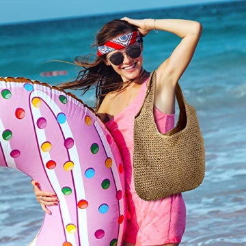 Saintrygo Stylish Straw Beach Bag Women Woven Tote