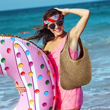 Saintrygo Stylish Straw Beach Bag Women Woven Tote