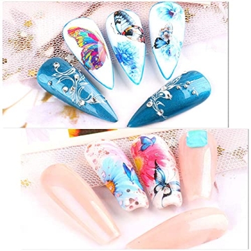 Le Fu Li Butterfly Flower Nail Art Stickers 30 Sheets
