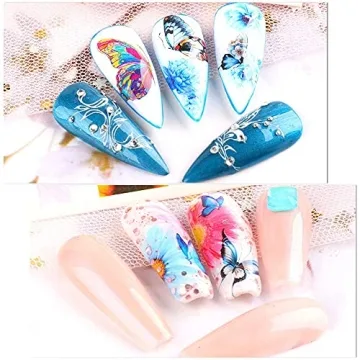 Le Fu Li Butterfly Flower Nail Art Stickers 30 Sheets