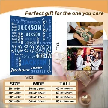Personalized Blanket Custom Name Gift for All Ages