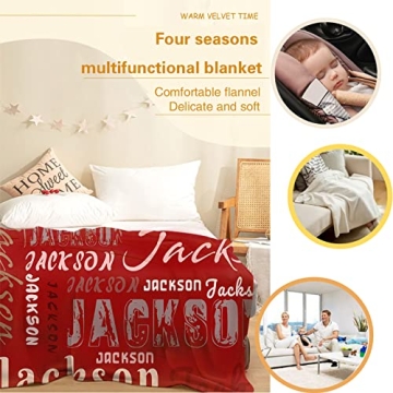 Personalized Blanket Custom Name Gift for All Ages