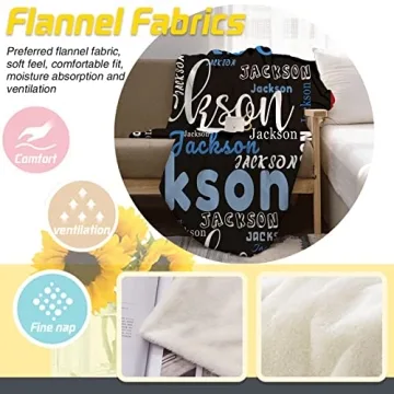 Personalized Blanket Custom Name Gift for All Ages