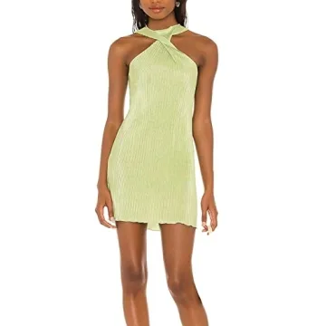 NUFIWI Halter Neck Mini Dress for Summer Style