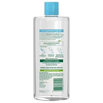 Simple Water Boost Micellar Cleansing Water for Sensitive Skin, 13.5 Fl Oz ,2 count (pack of 1)