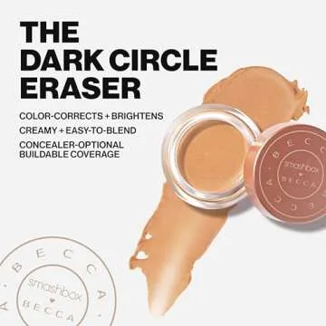 Smashbox X BECCA Under Eye Brightening Cream Corrector | Vitamin E, Full Coverage + Color Corrector, 0.15 Ounce, Dark