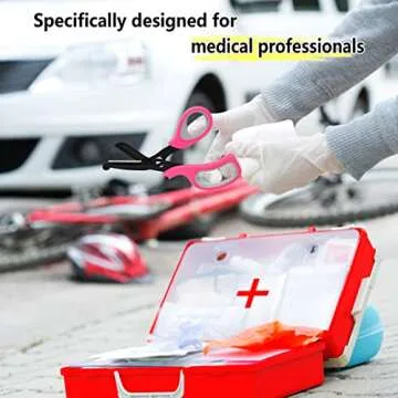 SILUKER Nursing Scissors - 8 Inch Trauma Shears for Healthcare