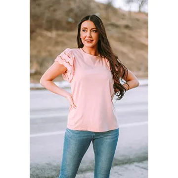 Zenlonr Women Summer Bell Sleeves Blouse 2024