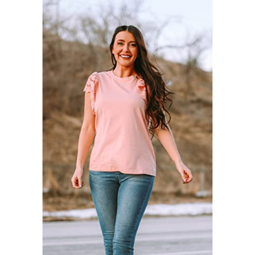 Zenlonr Women Summer Bell Sleeves Blouse 2024