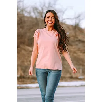 Zenlonr Women Summer Bell Sleeves Blouse 2024