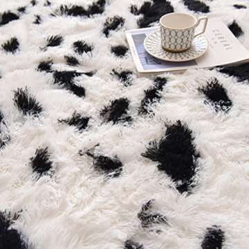 Cozy Cow Print Faux Hide Rug for Any Room