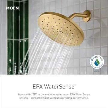 Moen 3887EPBG Modern Eco-Performance Handshower Handheld Shower with 30-Inch Slide Bar and 69-Inch Metal Hose, Brushed Gold