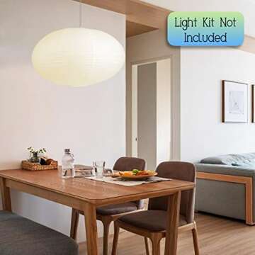 White Oval Crepe Paper Lanterns 22" - 2 Pack - Chinese Japanese Hanging Paper Lamp Shade - China Ball Lantern