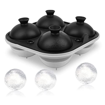 Samuelworld 4 x 2.5 Inch Ice Ball Maker for Cocktails