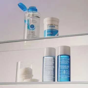 Marcelle Gentle Eye Make-Up Remover Pads, Sensitive Eyes, Waterproof Makeup Removal, Hypoallergenic, Fragrance-Free, Paraben-Free, Alcohol-Free, Cruelty-Free, 85 Pads