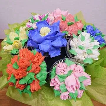 K&S Artisan Russian Piping Tips Set Cake Decorating Supplies Kit Flower Frosting tips Set 12 Icing Nozzles 2 Couplers 2 Leaf Tips 1 Silicone Bag 10 Pastry Baking Bags