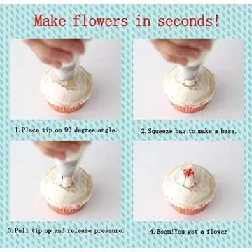 K&S Artisan Russian Piping Tips Set Cake Decorating Supplies Kit Flower Frosting tips Set 12 Icing Nozzles 2 Couplers 2 Leaf Tips 1 Silicone Bag 10 Pastry Baking Bags