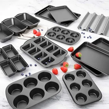 Tiawudi Jumbo 6 Cup Muffin Pan, Nonstick 2 Pack