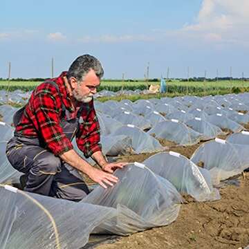 Jetec 16 Pcs Summer Clamp for PVC Pipe Greenhouses, Row Covers, Shelters, Bird Protection, 2.4 Inches Long(White, for 1/2 Inch PVC Pipe)