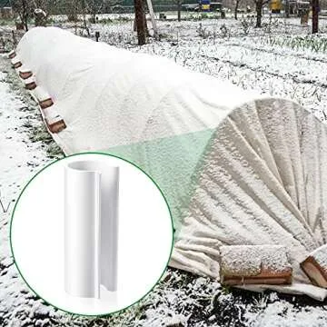 Jetec 16 Pcs Summer Clamp for PVC Pipe Greenhouses, Row Covers, Shelters, Bird Protection, 2.4 Inches Long(White, for 1/2 Inch PVC Pipe)