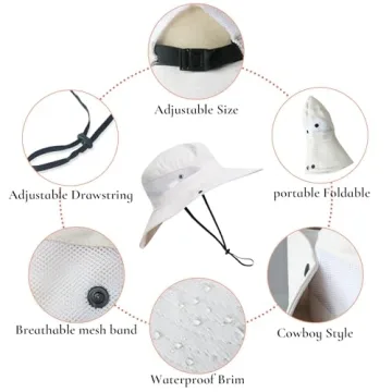 NPJY Ponytail Sun Hat for Outdoor Fun with UPF 50+