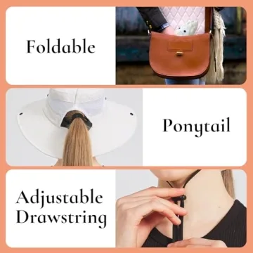 NPJY Ponytail Sun Hat for Outdoor Fun with UPF 50+