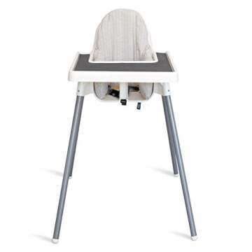 Mango Co. High Chair Placemat for Antilop Baby High Chair - BPA Free, Dishwasher Safe, Silicone Placemats - Finger Foods Placemat for Toddler and Baby (Charcoal Gray)