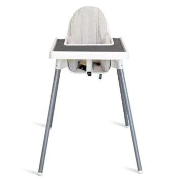 Mango Co. High Chair Placemat for Antilop Baby High Chair - BPA Free, Dishwasher Safe, Silicone Placemats - Finger Foods Placemat for Toddler and Baby (Charcoal Gray)